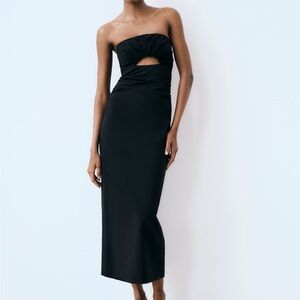 Elegant Black Strapless Dress